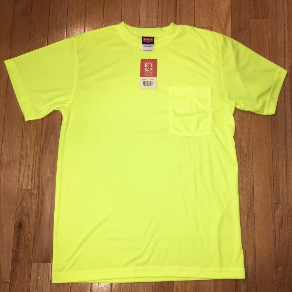 (6) Red Kap High Safety Yellow Work Shirt Shirt Sleeve T Shirt Medium New w Tags